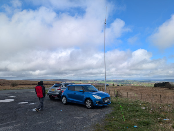 View of the moor and antenna set up