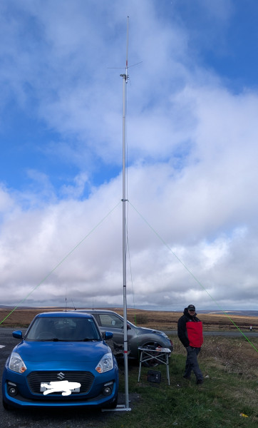 Antenna set up above Oxenhope, West Yorkshire